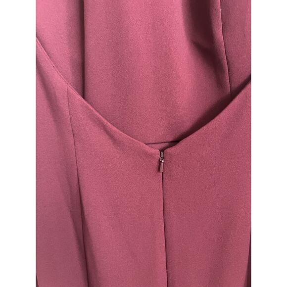Jenny Yoo Dark Wine Maxi Formal Party Wedding Guest Dress Size 16 - Picture 8 of 11